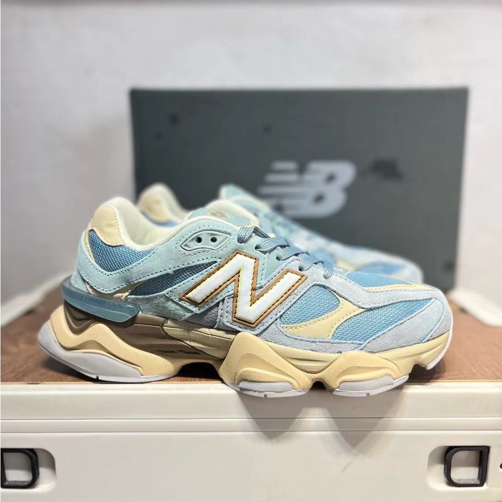 New Balance Blue and Cream Women's Sneakers